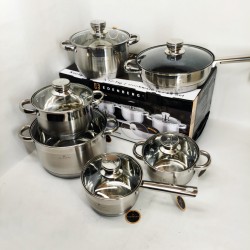 Набір посуду Edenberg EB-2001 з індукційним дном із нержавіючої сталі 12 предметів