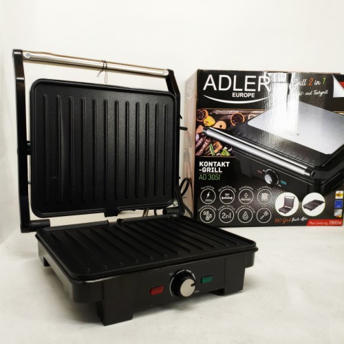 Електричний гриль Adler AD 3051 XL контактний 2800Вт