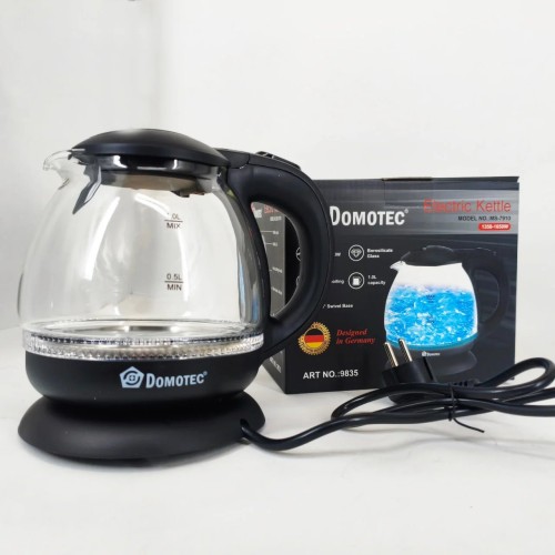 Стеклянный электрочайник Domotec MS-7910 1л 1650Вт с LED подсветкой