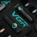 Профессиональная машинка для стрижки волос VGR V-001 с дисплеем 9000 об/мин и 10 насадками (1,5-24 мм)