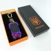 Электрическая зажигалка-брелок Украина с USB-зарядкой и подсветкой HL-468, с гравировкой. Цвет: хамелеон - фото 2