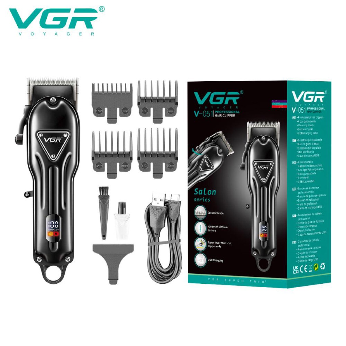 Акумуляторна машинка для стрижки VGR V-051 (арт. 23156)