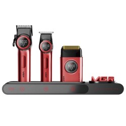 Професійний набір для барберів VGR Stepless Pro 3 in 1 RED