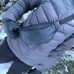 Кожаная бананка, мужская женская сумка из натуральной кожи, черная барсетка (арт. 11414) - фото 2