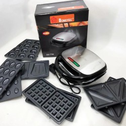 Мультипекарь 6в1 со съемными формами Domotec MS-7706, сендвичница 4в1, домашний гриль для шаурмы