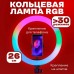 Кольцевая светодиодная лампа RGB LED RING MJ26 26 см с держателем телефона, кольцевая лампа большая - фото 12