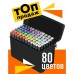 Набор скетч маркеров для рисования Touch 80 шт двусторонние профессиональные фломастеры для художников (арт. 11551) - фото 32