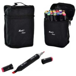 Набор скетч маркеров для рисования Touch 24 шт./уп. двусторонние профессиональные фломастеры для художников