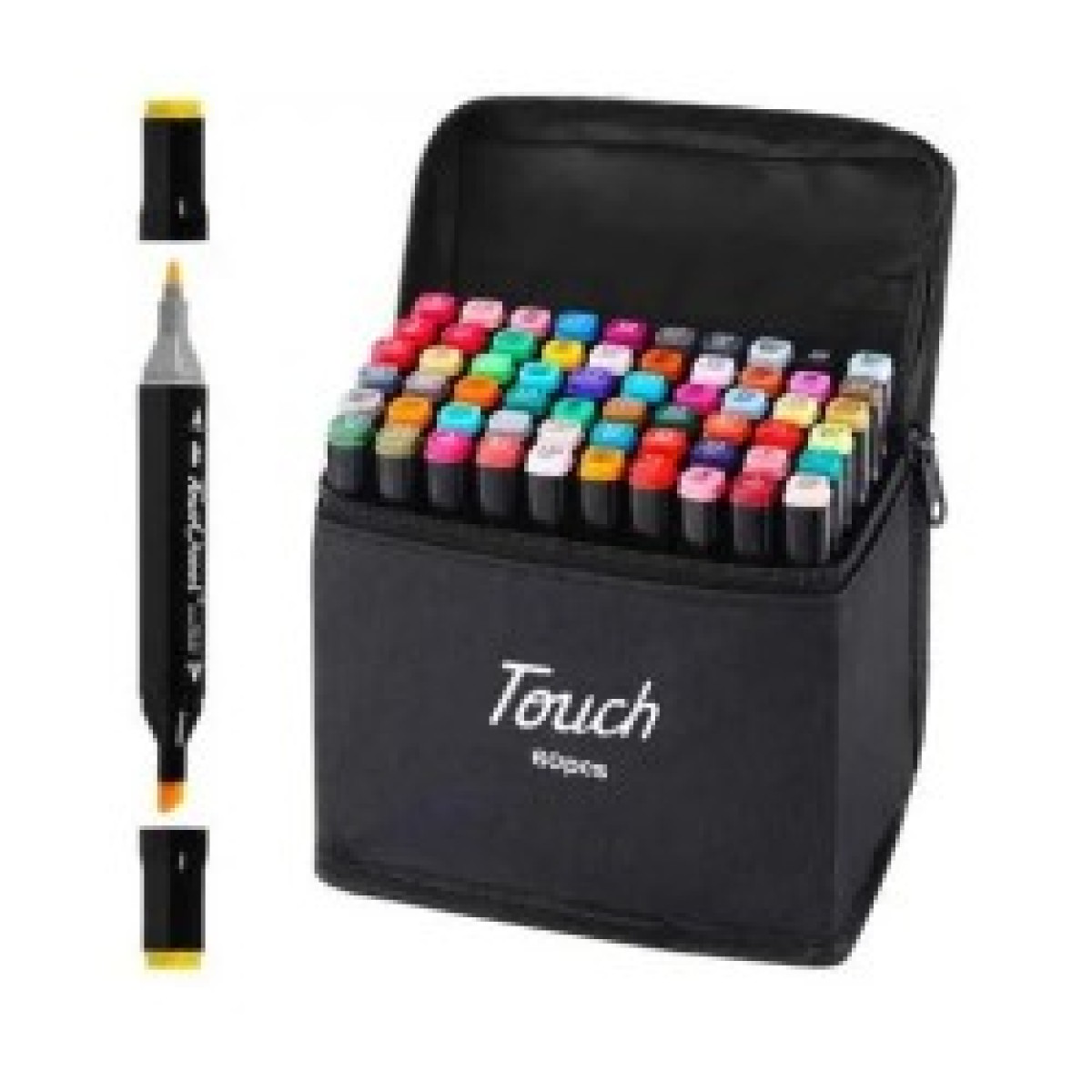 Набор скетч маркеров для рисования Touch 60 шт двусторонние профессиональные фломастеры для художников (арт. 12045)