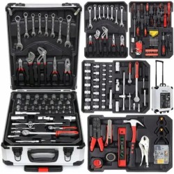 Профессиональный набор инструментов Tools Set KRAFFTEC в чемодане с трещоткой из 408 предметов