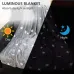 Светящийся в темноте плед плюшевое покрывало Blanket kids Magic Star 150х100 см флисовое одеяло. Цвет: серый