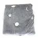 Светящийся в темноте плед плюшевое покрывало Blanket kids Magic Star 150х100 см флисовое одеяло. Цвет: серый