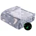 Светящийся в темноте плед плюшевое покрывало Blanket kids Magic Star 150х100 см флисовое одеяло. Цвет: серый