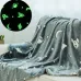 Светящийся в темноте плед плюшевое покрывало Blanket kids Magic Star 150х100 см флисовое одеяло. Цвет: серый