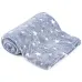 Светящийся в темноте плед плюшевое покрывало Blanket kids Magic Star 150х100 см флисовое одеяло. Цвет: серый