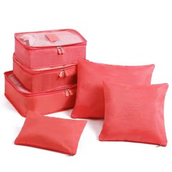 Набор дорожных органайзеров для вещей 6 шт. Цвет: розовый