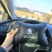 Автомобильные подушки 2 шт на подголовник Skoda / Шкода, из натуральной кожи, стильный аксессуар для вашего авто