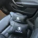 Автомобильные подушки 2 шт на подголовник Skoda / Шкода, из натуральной кожи, стильный аксессуар для вашего авто