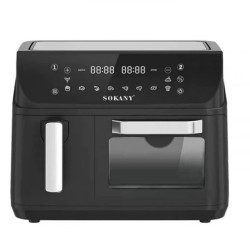 Аерофритюрниця двокамерна Sokany SK-10060 2400W електродуховка 8,5л + аерогриль безмасляна 4л без олії
