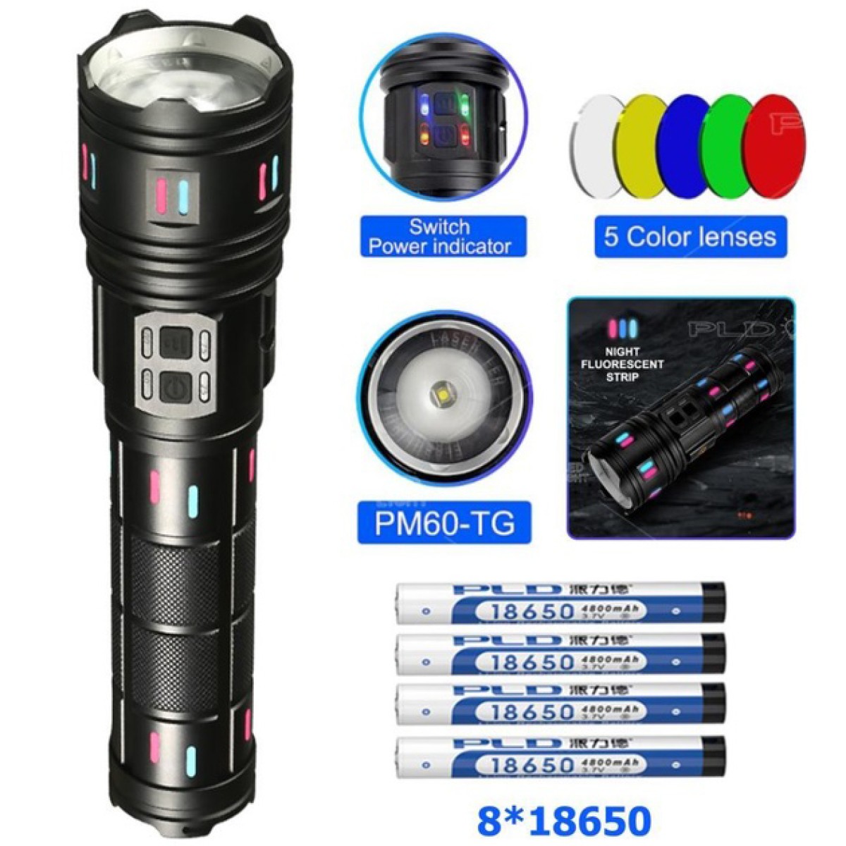 Ліхтар AK177-WHITE LASER LED PM60-TG, Топ-ліхтарик ліхтарик світлодіодний акумуляторний портативний