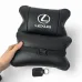Набор автоподушек Lexus кожа Италия+ подарок, Автоподушки Лексус с вышивкой
