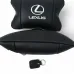 Набор автоподушек Lexus кожа Италия+ подарок, Автоподушки Лексус с вышивкой