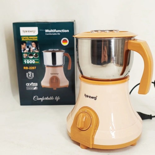 Мощная электрическая кофемолка измельчитель Rainberg RB-2207 1000 Вт, кофемолка ручная портативная