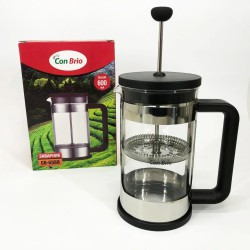 Френч-пресс Заварник для чая и кофе Con Brio CB-6560 600 мл, Чайник заварочный стеклянный качественный