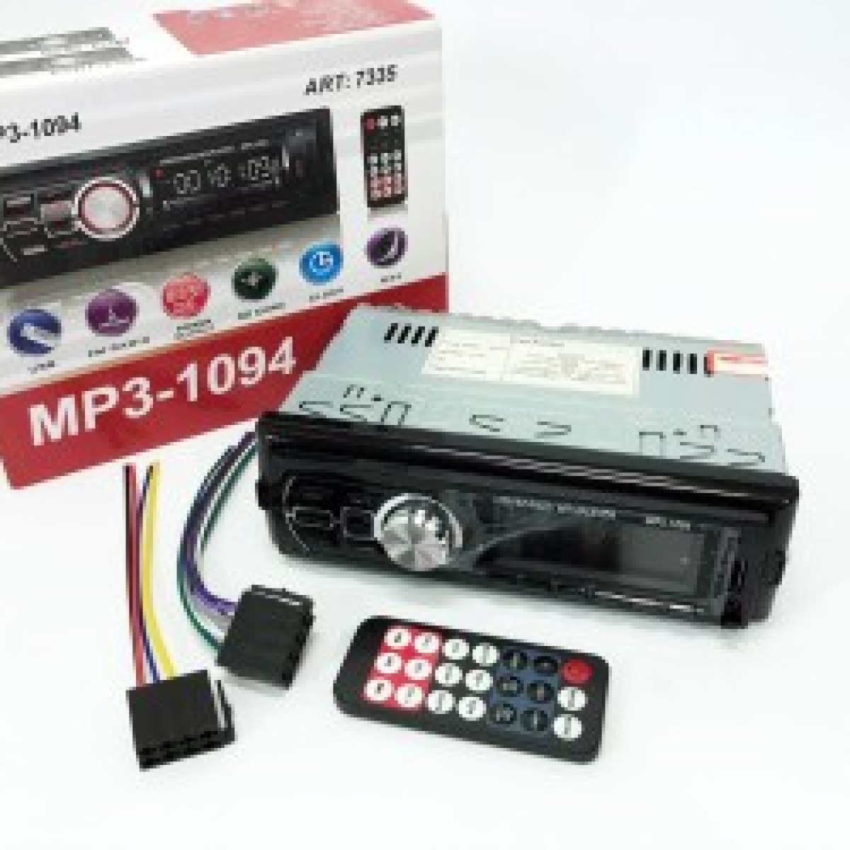 Автомагнитола со съемной панелью MP3 1094 с Bluetooth и пультом / Магнитола в машину автомобильная (арт. 13119)
