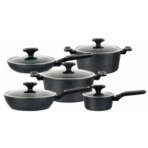 Набор кухонной посуды Edenberg EB-12917 с мраморным антипригарным покрытием 10 предметов