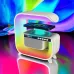 Ночник аккумуляторный RGB G3 с беспроводной зарядкой 15W и Bluetooth колонкой 3W Настольная смарт лампа