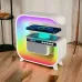 Ночник аккумуляторный RGB G3 с беспроводной зарядкой 15W и Bluetooth колонкой 3W Настольная смарт лампа