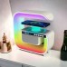 Ночник аккумуляторный RGB G3 с беспроводной зарядкой 15W и Bluetooth колонкой 3W Настольная смарт лампа - фото 40