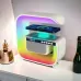 Ночник аккумуляторный RGB G3 с беспроводной зарядкой 15W и Bluetooth колонкой 3W Настольная смарт лампа