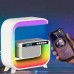 Ночник аккумуляторный RGB G3 с беспроводной зарядкой 15W и Bluetooth колонкой 3W Настольная смарт лампа - фото 6