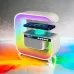 Ночник аккумуляторный RGB G3 с беспроводной зарядкой 15W и Bluetooth колонкой 3W Настольная смарт лампа