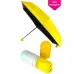 Компактный зонтик в капсуле-футляре Желтый, маленький зонт в капсуле. Цвет: желтый