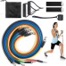 Еспандер гума для зарядок exercise pipe, еспандер гумовий джгут вправи, Фітнес гумки 5 в 1 - фото 15