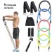 Еспандер гума для зарядок exercise pipe, еспандер гумовий джгут вправи, Фітнес гумки 5 в 1 - фото 20