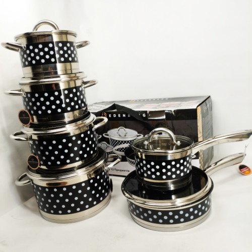 Набір посуду Edenberg EB-4055 з капсульним дном нержавіюча сталь 12 предметів