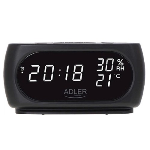 Настольные часы-будильник Adler AD 1186 Black
