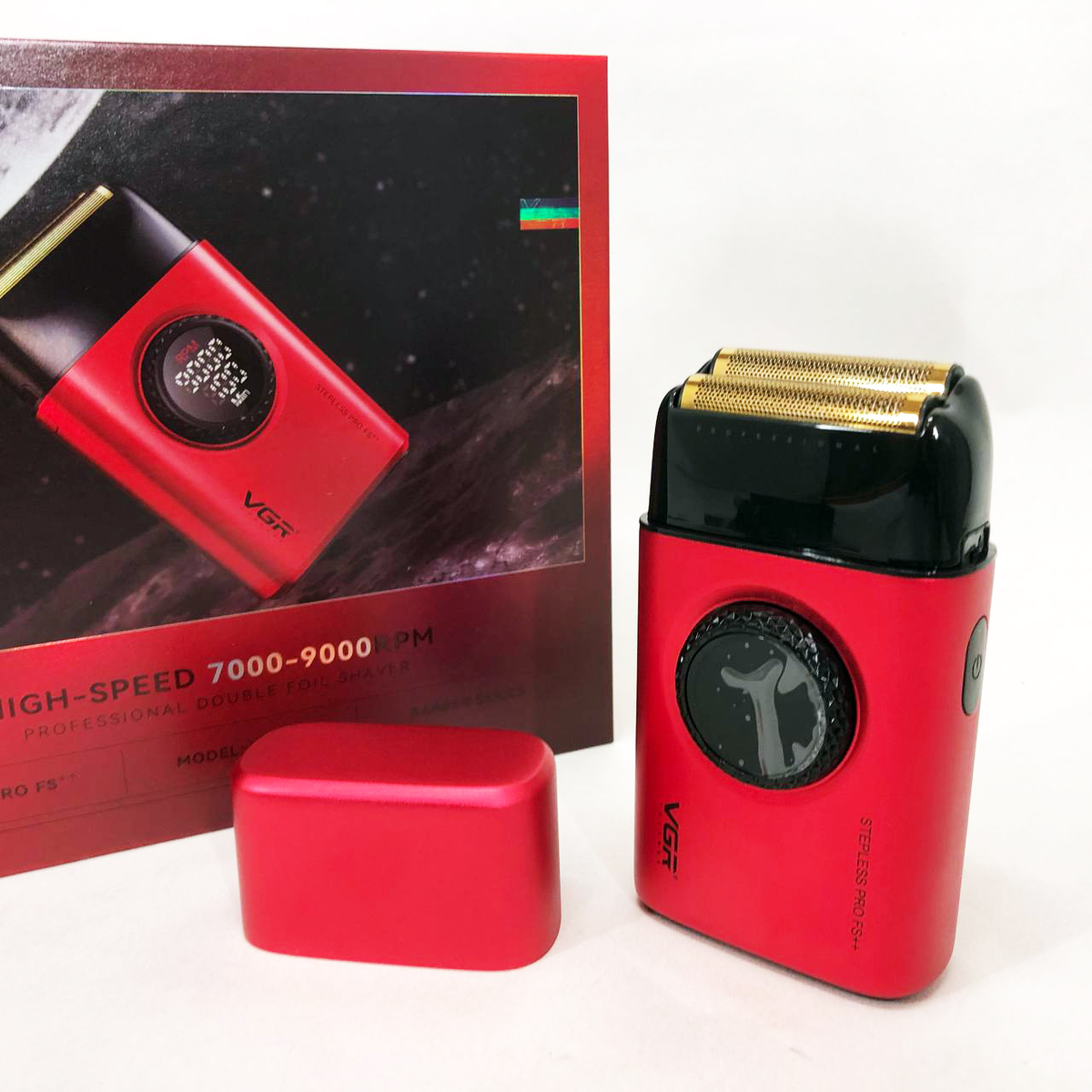 Електробритва VGR V-377 RED шейвер, Електрична акумуляторна бритва для гоління, шейвер чоловічий (арт. 26723)