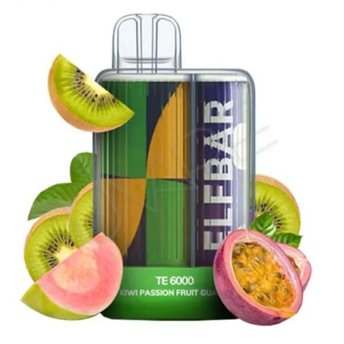 Elf Bar TE6000 5%. Ківі Маракуя Гуава (Kiwi Passion Fruit Guava)