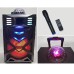 Музыкальная колонка со светомузыкой WilliCo 300 Вт и микрофоном, портативна колонка с диско-шаром - фото 3
