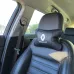 Набор подушек 2шт для автомобиля Renault, натуральная кожа, на подголовник в машину с логотипом Рено