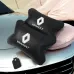 Набор подушек 2шт для автомобиля Renault, натуральная кожа, на подголовник в машину с логотипом Рено