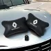 Набор подушек 2шт для автомобиля Renault, натуральная кожа, на подголовник в машину с логотипом Рено