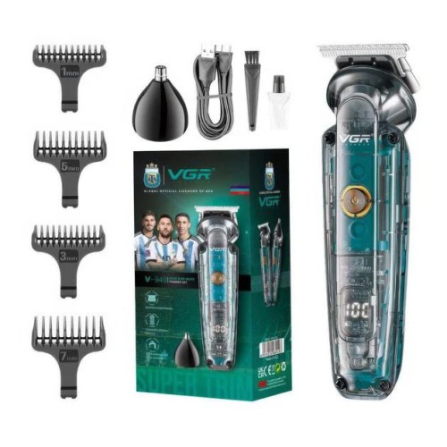 Аккумуляторная машинка для стрижки волос VGR V-949, Машинка окантовочная профессиональная для бороды