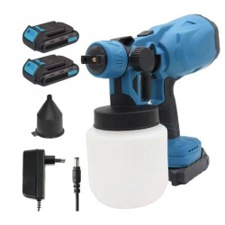 Краскопульт акумуляторний Krafftec 48V/2Ah 600Вт 800 мл фарборозпилювач портативний