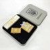 Дуговая электроимпульсная USB зажигалка Украина (металлическая коробка) HL-449. Цвет: золотой - фото 2